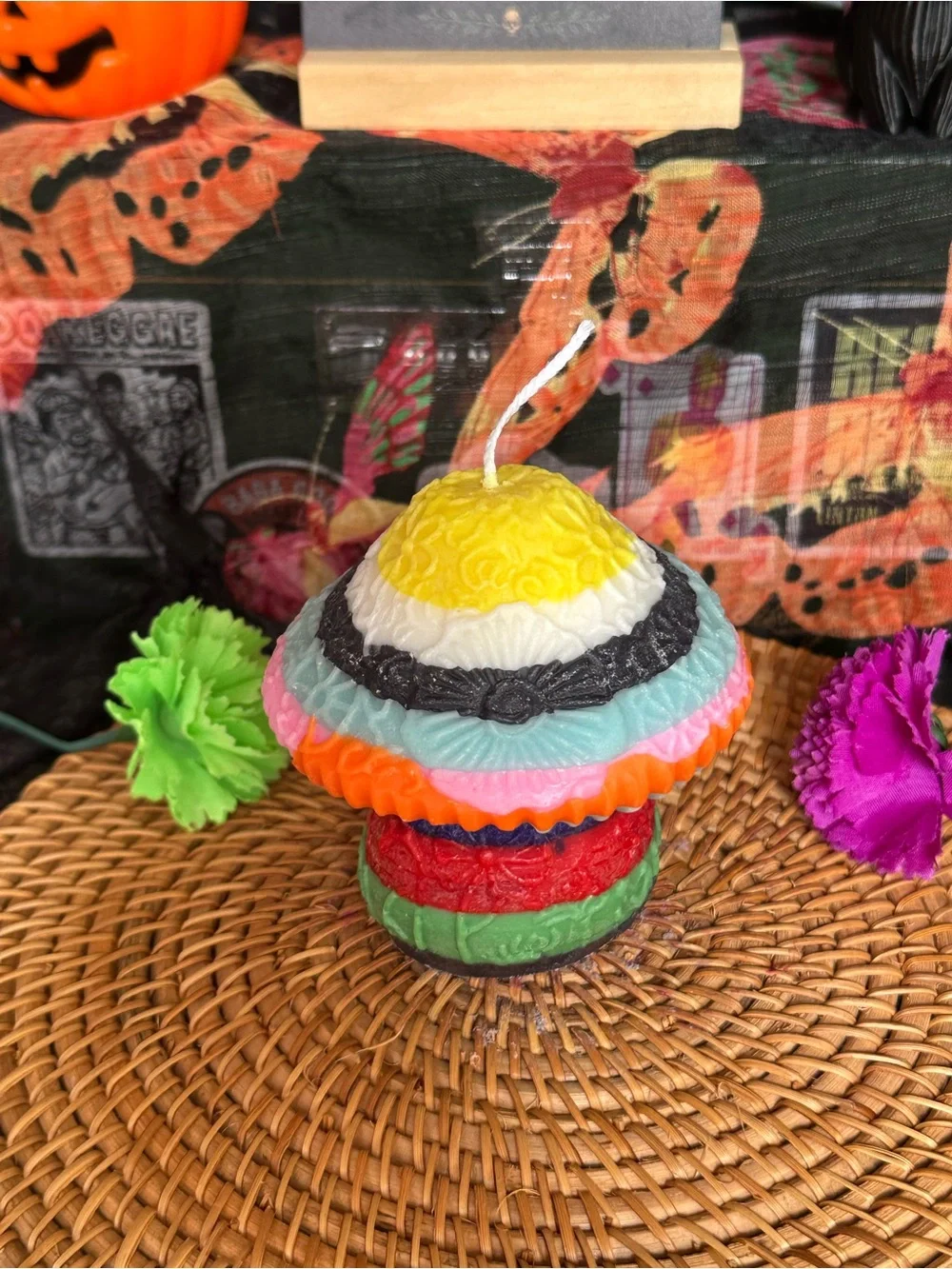 Magic Cauldron Toadstool Candle